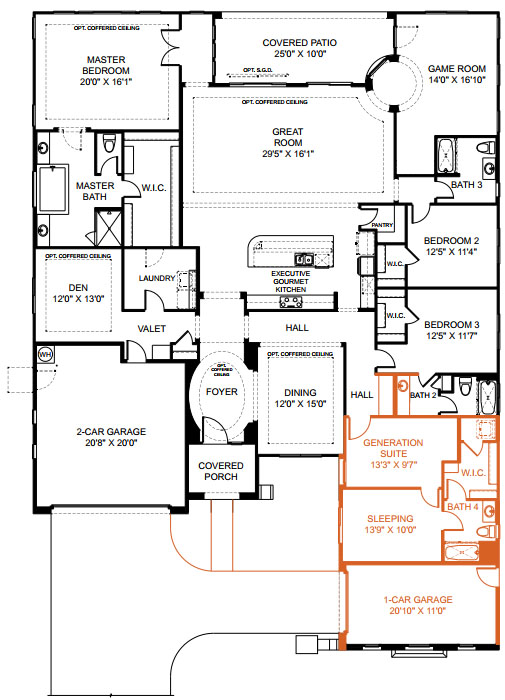 Arrowhead floor plan by Maracay Homes - Arizona Living Collection Multigenerational Homes