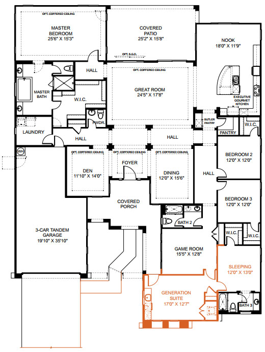 Ironwood floor plan by Maracay Homes - Arizona Living Collection Multigenerational Homes