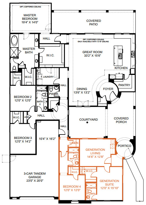 Jade floor plan by Maracay Homes - Arizona Living Collection Multigenerational Homes